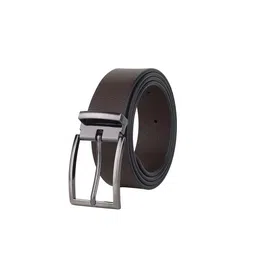 HENEDA Men Brown Textured Leather Formal Belt-image-9