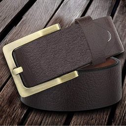 KAEZRI Men Brown Textured Leather Formal Belt-image-50