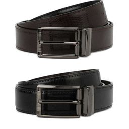 KAEZRI Men Brown Textured PU Formal Belt-image-20