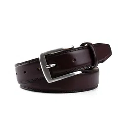 CONTACTS Men Coffee Brown Leather Belt-image-64