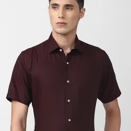 Van Heusen Men Solid Regular Fit Pure Cotton Formal Shirt-image-8