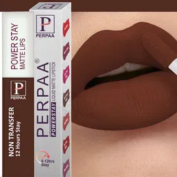 PERPAA Set of 2 Power Stay Liquid Matte Lipsticks 5ml Each - Brown+Wine image 2
