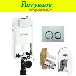Half Frame Concealed Cistern, with divater body upper part set of 1 pic 120 Dual Flush Tank-image-27