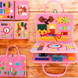Kids Busy Board Montessori Activity Toy |Sensory Learning Toy| Ideal Travel Gift-image-82