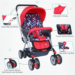 1st step Yoyo Baby Stroller With 5 Point Safety Harness And Reversible HandleBar Stroller image 3