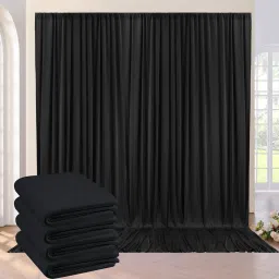 Cam cart 16×08ft,Black No Wrinkle Polyester Photography Backdrop (4×8ft 4Pcs Panel) Reflector-image-79