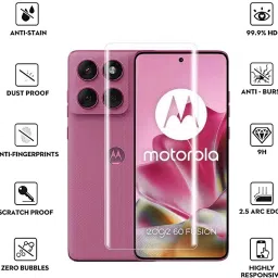 GORILLA PRO PLUS Tempered Glass Guard for Moto Edge 60 Fusion 5G Temper Glass Edge To Edge Screen Protector Full Coverage Screen Guard For Moto Edge 60 Fusion Tempered Glass image 3