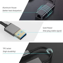 OG X NEXSA USB 3.0 to Ethernet Adapter 1 GBit/s RJ45 LAN USB-A Network Connector Lan Adapter image 4