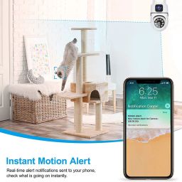 OSHSIZ Dual Lens Wifi Camera Human Detect 2.4G Wireless Security Security Camera image 2