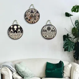 suveharts 3 Pcs Traditonal Wooden Circle Set Hanging-picture-47
