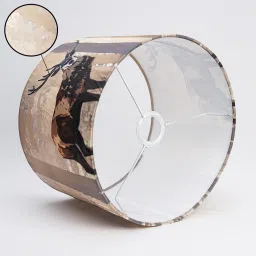 pinecraft international Antelope Lamp Shade Cylinder Shape For Table Lamp, Floor Lamp & Decor Gift Item Table Lamps Lamp Shade image 3
