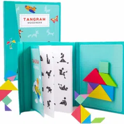Tangram magnetic wooden puzzle Game For adults and Toddler Fun Educational Toy-15