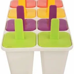 8 Pcs Ice Cream Candy Kulfi Maker Popsicle Mould Made of high quality plastic Multicolor Plastic Ice Cube Tray-15