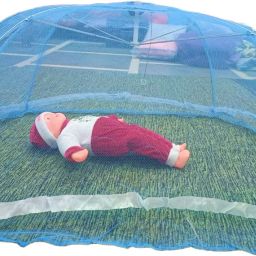 compro HDPE - High Density Poly Ethylene Infants Washable mosquito net for Baby umbrella net foldable Mosquito Net image 3