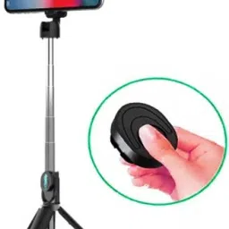 EAYS XT-02 Aluminium Bluetooth Remote Control Selfie Stick Monopod, Tripod, Tripod Bracket, Tripod Clamp 3 Axis Gimbal for Camera, Mobile image 2