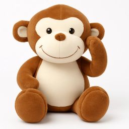 Premium Quality 28cm Monkey Soft Toy Cute Stuffed Animal - 24 cm-image-7