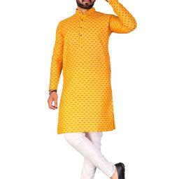 Men Printed Cotton Blend Straight Kurta-image-44