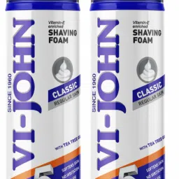 Classic Shave Foam for Regular Skin with Tea Tree Oil (200 GM Each) (Pack of 2)-18