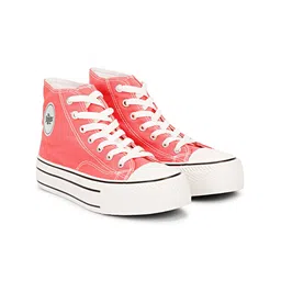 The Roadster Lifestyle Co. Women Colourblocked Mid-Top Canvas Sneakers-58