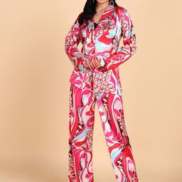 Rudraaksha Creations Printed Crop Top with Shirt & Palazzo-picture-48