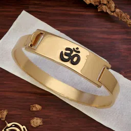 WATCHSTAR Unisex Gold-Plated Stainless Steel Enamelled Kada Bracelet-picture-6