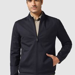 Blackberrys Stand Collar Lyocell Bomber Jacket-image-43