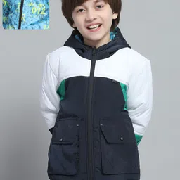 Monte Carlo Boys Hooded Colourblocked Casual Reversible Bomber Jacket-image-26