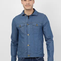 Llak Jeans Men Blue Washed Denim Jacket-51