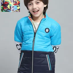 Monte Carlo Boys Mock Collar Colourblocked Casual Reversible Padded Jacket-picture-35