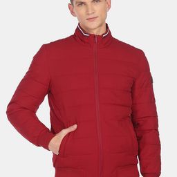 Arrow Sport Men Red Solid Puffer Jacket-picture-57
