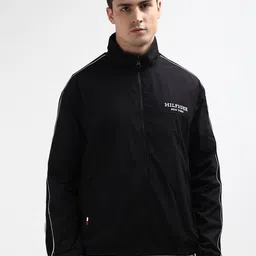 Tommy Hilfiger Men Mock Collar Solid Bomber Jackets-image-15