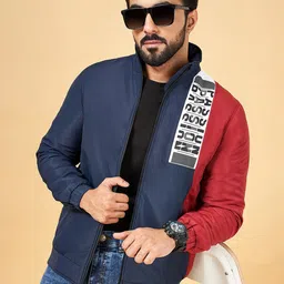 YU by Pantaloons Colourblocked Mock Collar Long Sleeves Padded Jacket-picture-44