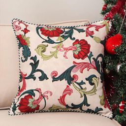 zeba Multicolor Floral Cotton Blend 16 x 16 Inch Cushion Cover-picture-21