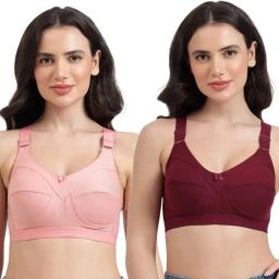Pack of 2 Women Full Coverage Non Padded Bra-image-31