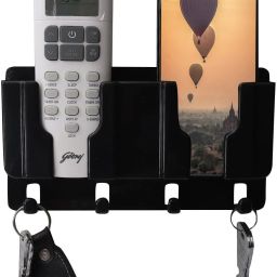Wall Mount Mobile Holder | Plastic Storage Case for Remotes Stand Pack OF 1 Plastic Key Holder-image-63