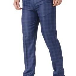 Men Slim Fit Multicolor Cotton Blend Trousers-image-77