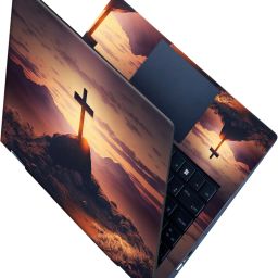 SCOTLON _All Panel_Cross and sunset_ Vinyl Laptop Skin Compatible for 15.5 inch-image-84