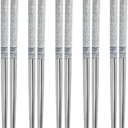 Eating, Chewing, Decorative Stainless Steel Chinese, Korean, Japanese, Vietnamese Chopstick-image-45