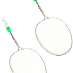 Badminton Racquet(SILVER)- Set of 2 Silver Strung Badminton Racquet-1