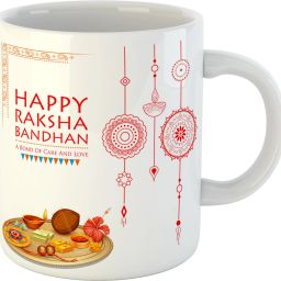 Gift Happy Raksha Bandhan For Brother And Sister Rakhi , Rakshabandhan , Set-014 Ceramic Coffee 330ml Ceramic Coffee Mug-image-42