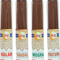 INCENSE STICKS AGARBATTI GULAB / ROSE, CHANDAN / SANDAL, KASTURI, MOGRA-image-32