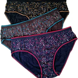 Pack of 3 Women Hipster Multicolor Panty-picture-31