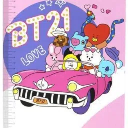 Pack of 1 BTS Cartoon Print exam pad, clipboards, exam pad-7