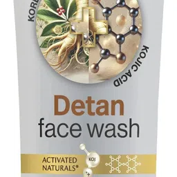 wow skin science MEN KOREAN GINSENG + KOJIC ACID Detan Gel | Reduces Tan & Dark Spots | GinsengClear™ Technology | Gentle Exfoliation | No Sulphates, Parabens or Silicones | 100ml Face Wash-picture-0