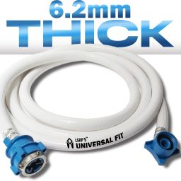 (Rarest Quality 6.2mm Thick) 3 Meter Flexible PVC Washing Machine Water Inlet/Inflow Hose Pipe with Tap Adapters/Connectors for Front & Top Load Fully Automatic Washing Machines Washing Machine Inlet Hose-image-17