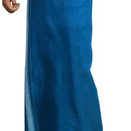 Prakasam Cotton Men's Kerala Style Thalapathi border Peacock Green Colour Flexi Size Welcro Readymade with pocket Solid Men Dhoti-13
