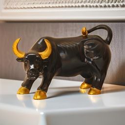 BECKON VENTURE Gold Toned & Black Animals Figurine Showpiece-image-51