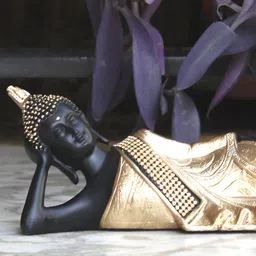 BECKON VENTURE Black & Gold toned Buddha Idol Showpiece-picture-36