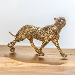 BECKON VENTURE Black & Gold Toned Textured Cheetah Figurine Showpiece-image-61