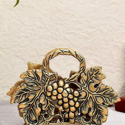 Ascension Beige Textured Decorative Napkin Holder Metal Showpiece-image-39